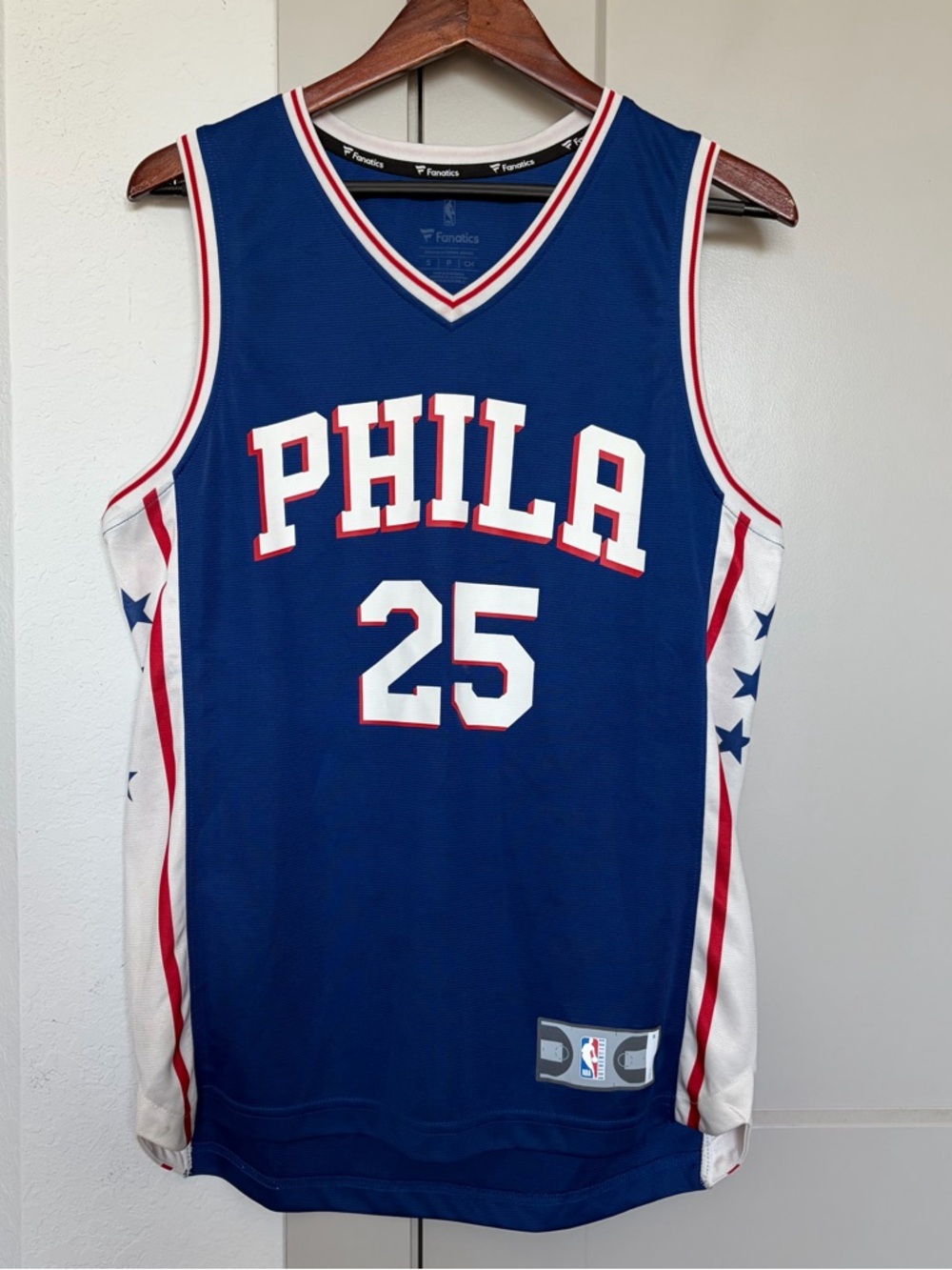 FANATICS NBA PHILADELPHIA SIXERS BEN SIMMONS #25 SWINGMAN JERSEY SIZE SMALL